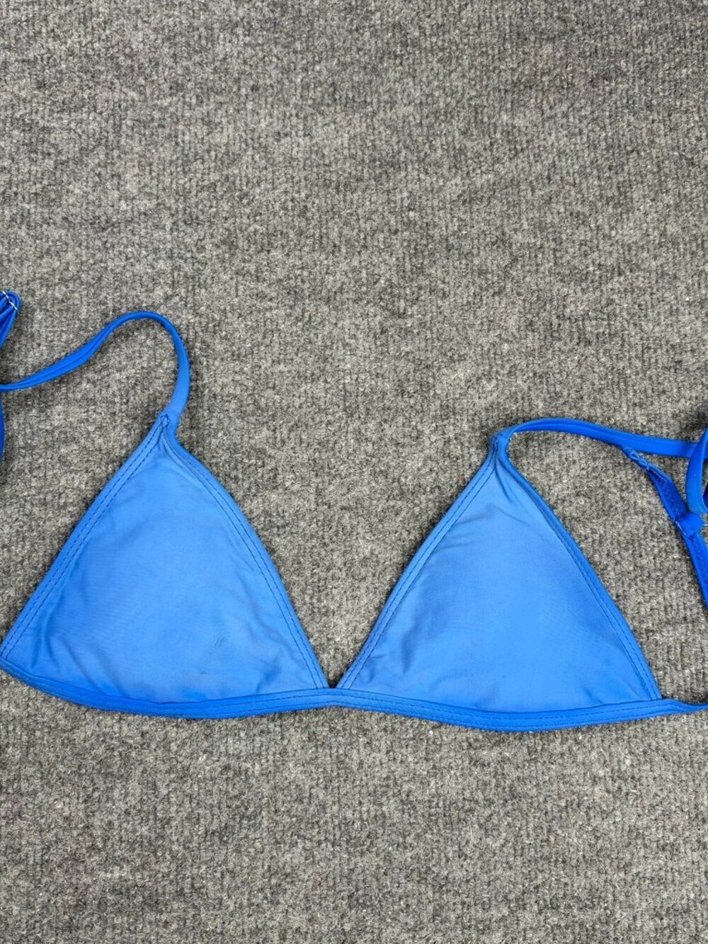 Senta Blue Triangle Bikini Top Swim Top No Size Tag Check Measurements Fit S/M